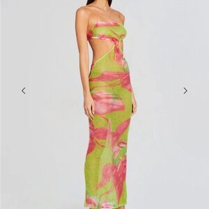 Retrofete Fonteline cut out flower dress